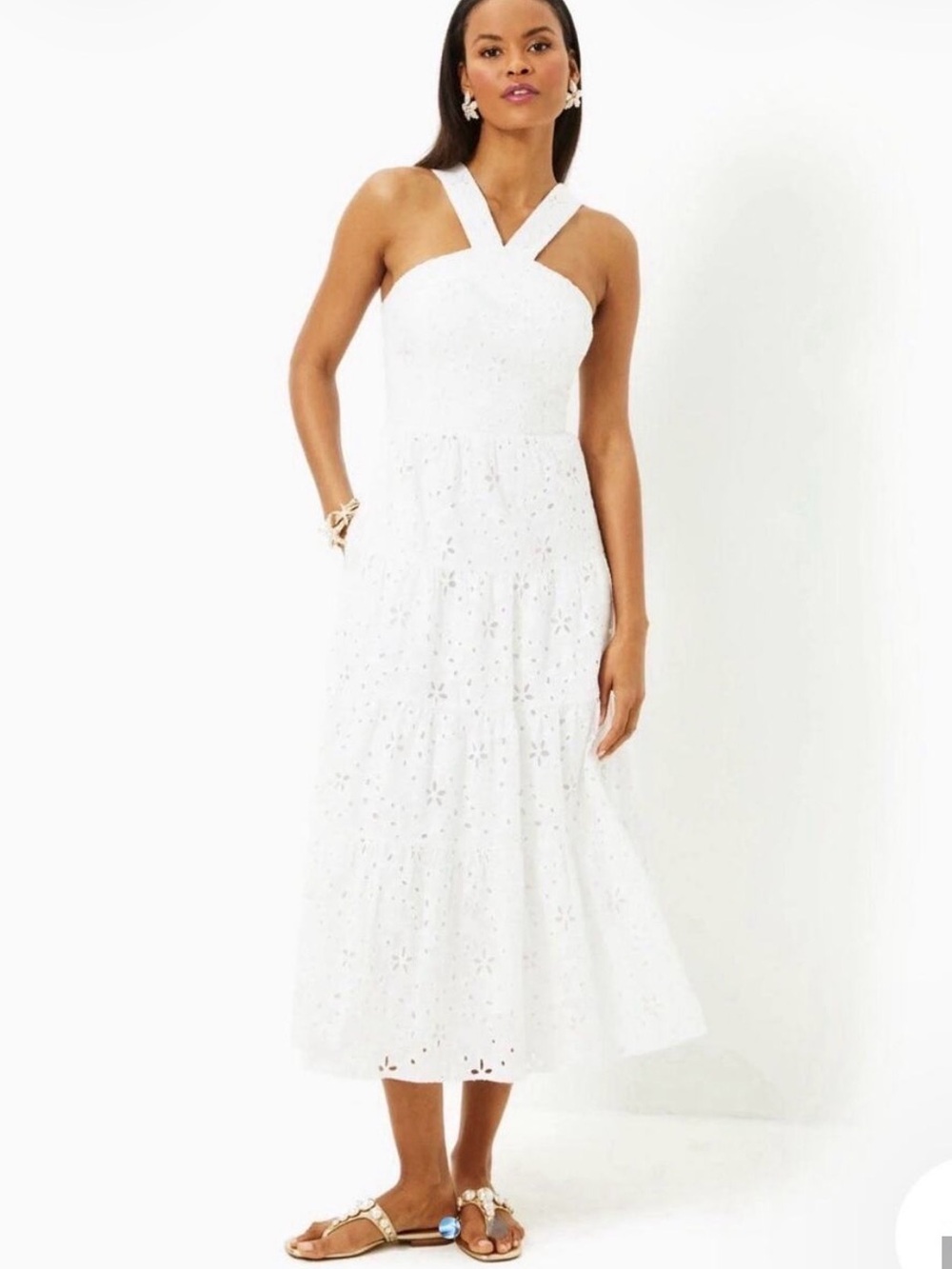 Lily Pulitzer Jeanette Eyelet Halter dress